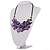 Stunning Purple Shell-Composite Leather Cord Necklace - 50cm L - view 4