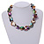Exquisite Faux Pearl & Shell Composite Silver Tone Link Necklace (Multicoloured) - view 3