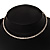 Thin Clear Austrian Crystal Choker Necklace (Silver Plated) - view 3