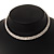 2-Row Austrian Crystal Choker Necklace (Silver Plated) - view 2