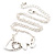 Rhodium Plated 'Love' Necklace - 38cm Length - view 5