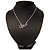 Rhodium Plated 'Love' Necklace - 38cm Length - view 7