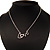Rhodium Plated 'Love' Necklace - 38cm Length - view 3
