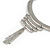 Silver Tone Hammered Bib Style Tassel Necklace - 38cm Length - view 5