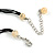 Multicoloured Resin Nugget Black Silk Cord Necklace - 37cm Length - view 6