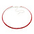 Thin Austrian Crystal Choker Necklace (Hot Red) - view 4