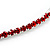 Thin Austrian Crystal Choker Necklace (Hot Red) - view 3