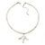 Classic Light Cream Faux Pearl Bead Diamante Necklace - 40cm Length - view 2