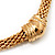 Gold Plated Mesh Magnetic Necklace - 42cm length - view 4