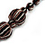 Black/Brown/White Graduated Glass Bead Necklace - 50cm Length - view 6