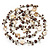 Antique White Shell & Brown Imitation Pearl Bead Long Necklace - 130cm Length - view 4
