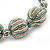 Light Blue/White Graduated Glass Bead Necklace - 50cm Length - view 3