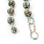 Light Blue/White Graduated Glass Bead Necklace - 50cm Length - view 4