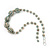 Light Blue/White Graduated Glass Bead Necklace - 50cm Length - view 6