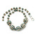 Light Blue/White Graduated Glass Bead Necklace - 50cm Length - view 8