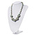 Light Blue/White Graduated Glass Bead Necklace - 50cm Length - view 10