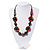 Multicoloured Floral Bead Cotton Cord Necklace - 60cm Length - view 6