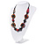 Multicoloured Floral Bead Cotton Cord Necklace - 60cm Length - view 8