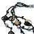 Long Multistrand Black Shell & Simulated Pearl Necklace - 96cm Length - view 4