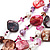Long Multistrand Pink Shell & Simulated Pearl Necklace - 96cm Length - view 3