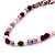 Long Multistrand Pink Shell & Simulated Pearl Necklace - 96cm Length - view 5