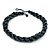 Pewter Glass Bead Twisted Choker Necklace - 40cm Length - view 6