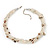 8-Strand Twisted Transparent Glass & Shell Bits Choker Necklace In Silver Plated Metal - 42cm Length (6cm extender) - view 6