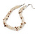 8-Strand Twisted Transparent Glass & Shell Bits Choker Necklace In Silver Plated Metal - 42cm Length (6cm extender)
