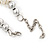 8-Strand Twisted Transparent Glass & Shell Bits Choker Necklace In Silver Plated Metal - 42cm Length (6cm extender) - view 5
