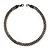 Austrian Clear Crystal Choker Necklace In Gun Metal Finish - 39cm Length - view 9