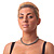 Austrian Clear Crystal Choker Necklace In Gun Metal Finish - 39cm Length - view 4