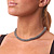 Austrian Clear Crystal Choker Necklace In Gun Metal Finish - 39cm Length - view 3