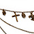 3-Strand 'Skull & Cross' Gothic Necklace In Bronze Tone Metal - 52cm Length (the longest strand) - view 6
