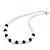 Black/White Simulated Glass Pearl Classic Necklace - 48cm Length (4cm extender) - view 9