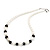 Black/White Simulated Glass Pearl Classic Necklace - 48cm Length (4cm extender) - view 5