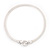 Rhodium Plated Mesh Necklace With Crystal Ring - 40cm Length - view 7