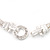 Rhodium Plated Mesh Necklace With Crystal Ring - 40cm Length - view 8