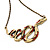 Red Crystal 'Snake' Necklace In Bronze Finish - 46cm Length - view 5
