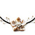 Antique White Shell Flower On Flex Wire Choker Necklace - Adjustable - view 4