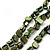 3 Strand Green Shell Composite Necklace - 44cm Length - view 7