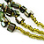 3 Strand Green Shell Composite Necklace - 44cm Length - view 5