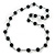 Long Glass Ball Necklace (Black/Metallic) - 120cm Length - view 4