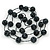 Long Glass Ball Necklace (Black/Metallic) - 120cm Length - view 3