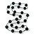Long Glass Ball Necklace (Black/Metallic) - 120cm Length - view 2
