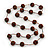 Long Glass Ball Necklace (Black/ Yellow/ Coral/ Amber Coloured) - 120cm Length - view 8