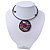 Multicoloured Shell Beaded Medallion Wired Flex Choker Necklace - Adjustable - view 9