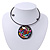 Multicoloured Shell Beaded Medallion Wired Flex Choker Necklace - Adjustable - view 2