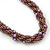 Purple Glass Bead Twisted Necklace - 60cm Length - view 3