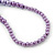 Purple Glass Bead Twisted Necklace - 60cm Length - view 5