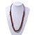 Purple Glass Bead Twisted Necklace - 60cm Length - view 2